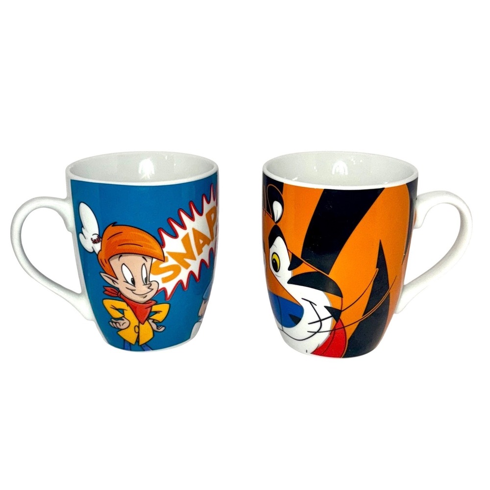 Retro Kelloggs Snap Crackle Pop & Tony the Tiger Mug Set of 2